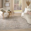image:imageNourison Heirloom Blend Ivory Multicolor 8 x 10 Area Rug  Easy Clean Non Shedding Bed Room Living Room Dining Room Kitchen 8 x 10Charcoal Multicolor