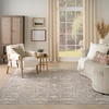 image:imageNourison Heirloom Blend Ivory Multicolor 8 x 10 Area Rug  Easy Clean Non Shedding Bed Room Living Room Dining Room Kitchen 8 x 10Charcoal Multicolor