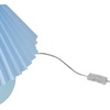 image:imageNourison Home 13 Blue Ceramic Round Lamp with Pleated Shade for Bedroom Living Room Console EntrywayLight Blue