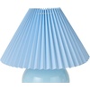 image:imageNourison Home 13 Blue Ceramic Round Lamp with Pleated Shade for Bedroom Living Room Console EntrywayLight Blue