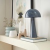 image:imageNourison Home 16 Bluish Grey Metal Mushroom Table Lamp Modern Retro Desk Light for Bedroom Dining Office EntrywayBluish Grey