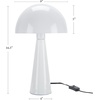 image:imageNourison Home 16 Bluish Grey Metal Mushroom Table Lamp Modern Retro Desk Light for Bedroom Dining Office EntrywayGlossy White