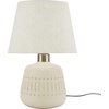 image:imageNourison Home 16 Cream Natural Textured Ceramic Accent Table Lamp Farmhouse Boho for Bedroom Living Room End Table Coffee Table Lamp