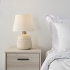 image:imageNourison Home 16 Cream Natural Textured Ceramic Accent Table Lamp Farmhouse Boho for Bedroom Living Room End Table Coffee Table Lamp