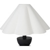 image:imageNourison Home 18 Black Wood Table Lamp with Fluted Shade for Bedroom Living Room Dining Entryway