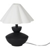 image:imageNourison Home 18 Black Wood Table Lamp with Fluted Shade for Bedroom Living Room Dining Entryway