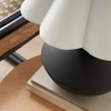 image:imageNourison Home 18 Black Wood Table Lamp with Fluted Shade for Bedroom Living Room Dining Entryway