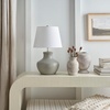 image:imageNourison Home 18 Grey Organic Gourd Ceramic Table Lamp for Bedroom Living Room Dining Entryway