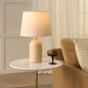 image:imageNourison Home 18 Natural Travertine amp Brass Accent Table Lamp for Bedroom Living Room Dining Entryway Home Office