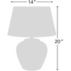 image:imageNourison Home 20 Rustic Terracotta Ceramic Table Lamp with Fabric Shade Bedside Nightstand Lamp for Bedroom Living Room EntrywayBlack