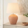 image:imageNourison Home 20 Rustic Terracotta Ceramic Table Lamp with Fabric Shade Bedside Nightstand Lamp for Bedroom Living Room EntrywayTerracotta