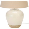 image:imageNourison Home 20 Rustic Terracotta Ceramic Table Lamp with Fabric Shade Bedside Nightstand Lamp for Bedroom Living Room EntrywayWhiteTan