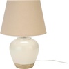 image:imageNourison Home 20 Rustic Terracotta Ceramic Table Lamp with Fabric Shade Bedside Nightstand Lamp for Bedroom Living Room EntrywayWhiteTan