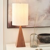 image:imageNourison Home 21 Copper Finish Wood Triangle Table Lamp for Bedroom Living Room Dining Office Entryway