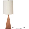 image:imageNourison Home 21 Copper Finish Wood Triangle Table Lamp for Bedroom Living Room Dining Office Entryway