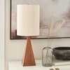 image:imageNourison Home 21 Copper Finish Wood Triangle Table Lamp for Bedroom Living Room Dining Office Entryway