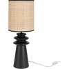 image:imageNourison Home 22 Black Ceramic and Straw Tiered Table Lamp for Bedroom Living Room Console Entryway