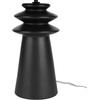 image:imageNourison Home 22 Black Ceramic and Straw Tiered Table Lamp for Bedroom Living Room Console Entryway