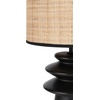 image:imageNourison Home 22 Black Ceramic and Straw Tiered Table Lamp for Bedroom Living Room Console Entryway
