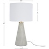 image:imageNourison Home 22 Light Grey Natural Concrete Table Lamp Modern Industrial Transitional Design for Bedside Table Living Room Home Office Dining Entryway