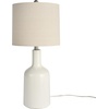 image:imageNourison Home 22 Terracotta Orange Ceramic Table Lamp with Oatmeal Linen Shade for Modern Farmhouse Bedside Lamp Living Room Lamp Small Accent Lamp for Dining RoomWhite