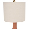 image:imageNourison Home 22 Terracotta Orange Ceramic Table Lamp with Oatmeal Linen Shade for Modern Farmhouse Bedside Lamp Living Room Lamp Small Accent Lamp for Dining RoomTerracotta
