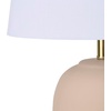 image:imageNourison Home 23 Black Vintage Distressed Ceramic Pot Table Lamp for Bedroom Living Room End Table with White Conical Empire ShadeBlush Pink