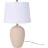 image:imageNourison Home 23 Black Vintage Distressed Ceramic Pot Table Lamp for Bedroom Living Room End Table with White Conical Empire ShadeBlush Pink
