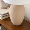 image:imageNourison Home 23 Black Vintage Distressed Ceramic Pot Table Lamp for Bedroom Living Room End Table with White Conical Empire ShadeBlush Pink