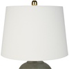 image:imageNourison Home 23 Black Vintage Distressed Ceramic Pot Table Lamp for Bedroom Living Room End Table with White Conical Empire ShadeDark Green