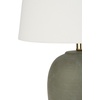 image:imageNourison Home 23 Black Vintage Distressed Ceramic Pot Table Lamp for Bedroom Living Room End Table with White Conical Empire ShadeDark Green