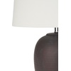 image:imageNourison Home 23 Black Vintage Distressed Ceramic Pot Table Lamp for Bedroom Living Room End Table with White Conical Empire ShadeDark Purple