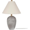 image:imageNourison Home 23 Black Vintage Distressed Ceramic Pot Table Lamp for Bedroom Living Room End Table with White Conical Empire ShadeEarth Brown