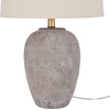 image:imageNourison Home 23 Black Vintage Distressed Ceramic Pot Table Lamp for Bedroom Living Room End Table with White Conical Empire ShadeEarth Brown