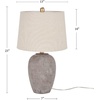 image:imageNourison Home 23 Black Vintage Distressed Ceramic Pot Table Lamp for Bedroom Living Room End Table with White Conical Empire ShadeEarth Brown