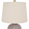 image:imageNourison Home 23 Black Vintage Distressed Ceramic Pot Table Lamp for Bedroom Living Room End Table with White Conical Empire ShadeEarth Brown