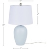 image:imageNourison Home 23 Black Vintage Distressed Ceramic Pot Table Lamp for Bedroom Living Room End Table with White Conical Empire ShadeLight Blue