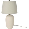 image:imageNourison Home 23 Black Vintage Distressed Ceramic Pot Table Lamp for Bedroom Living Room End Table with White Conical Empire ShadeOffWhite