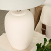 image:imageNourison Home 23 Black Vintage Distressed Ceramic Pot Table Lamp for Bedroom Living Room End Table with White Conical Empire ShadeOffWhite
