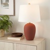 image:imageNourison Home 23 Black Vintage Distressed Ceramic Pot Table Lamp for Bedroom Living Room End Table with White Conical Empire ShadeTerracotta