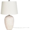 image:imageNourison Home 23 Black Vintage Distressed Ceramic Pot Table Lamp for Bedroom Living Room End Table with White Conical Empire ShadeVintage Beige