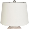 image:imageNourison Home 23 Black Vintage Distressed Ceramic Pot Table Lamp for Bedroom Living Room End Table with White Conical Empire ShadeVintage Beige