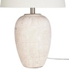 image:imageNourison Home 23 Black Vintage Distressed Ceramic Pot Table Lamp for Bedroom Living Room End Table with White Conical Empire ShadeVintage Beige
