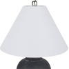 image:imageNourison Home 23 Black Vintage Distressed Ceramic Pot Table Lamp for Bedroom Living Room End Table with White Conical Empire ShadeVintage Black