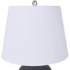 image:imageNourison Home 23 Black Vintage Distressed Ceramic Pot Table Lamp for Bedroom Living Room End Table with White Conical Empire ShadeVintage Black
