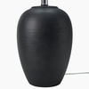 image:imageNourison Home 23 Black Vintage Distressed Ceramic Pot Table Lamp for Bedroom Living Room End Table with White Conical Empire ShadeVintage Black