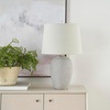 image:imageNourison Home 23 Black Vintage Distressed Ceramic Pot Table Lamp for Bedroom Living Room End Table with White Conical Empire ShadeVintage Grey