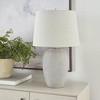 image:imageNourison Home 23 Black Vintage Distressed Ceramic Pot Table Lamp for Bedroom Living Room End Table with White Conical Empire ShadeVintage Grey