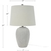 image:imageNourison Home 23 Black Vintage Distressed Ceramic Pot Table Lamp for Bedroom Living Room End Table with White Conical Empire ShadeVintage Grey