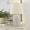 image:imageNourison Home 23 Black Vintage Distressed Ceramic Pot Table Lamp for Bedroom Living Room End Table with White Conical Empire ShadeVintage Grey
